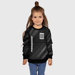 Свитшот детский Paramore metal rock lines, цвет: 3D-черный — фото 2
