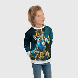 Свитшот детский Zelda - Link, цвет: 3D-белый — фото 2