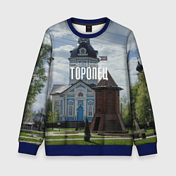 Свитшот детский Торопец Сторожевая башня, цвет: 3D-синий