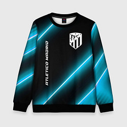 Свитшот детский Atletico Madrid неоновые лампы, цвет: 3D-черный