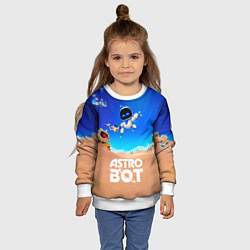 Свитшот детский Astro bot персонажи, цвет: 3D-белый — фото 2
