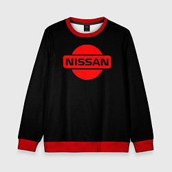 Свитшот детский Nissan red logo, цвет: 3D-красный
