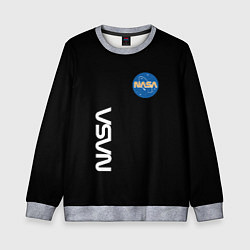 Свитшот детский NASA logo usa space, цвет: 3D-меланж