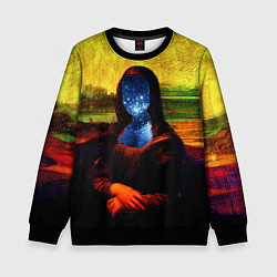 Свитшот детский Космическая джаконда, цвет: 3D-черный