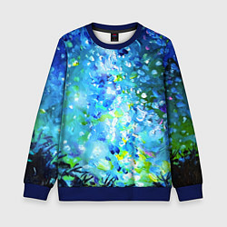Свитшот детский Млечный путь и звездное небо, цвет: 3D-синий