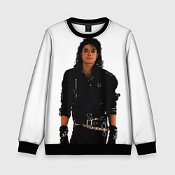 Свитшот детский Michael Jackson whos bad, цвет: 3D-черный