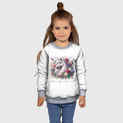 Свитшот детский Мечтай цвети вдохновляй, цвет: 3D-меланж — фото 2