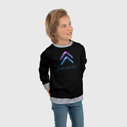 Свитшот детский Citroen logo neon, цвет: 3D-меланж — фото 2