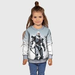 Свитшот детский Cyber Lenin - ai art, цвет: 3D-меланж — фото 2