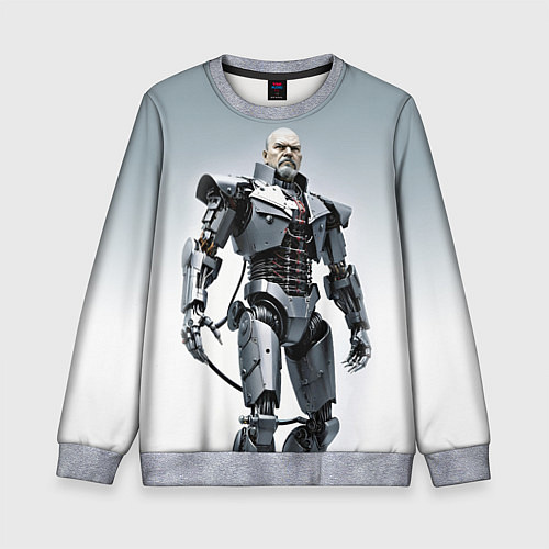 Детский свитшот Cyber Lenin - ai art / 3D-Меланж – фото 1