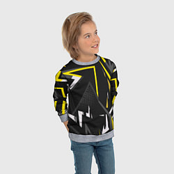 Свитшот детский Абстрактный узор с геометрической концепцией, цвет: 3D-меланж — фото 2