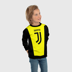 Свитшот детский Juventus sport geometry yellow, цвет: 3D-черный — фото 2