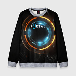 Свитшот детский Portal логотип игры, цвет: 3D-меланж