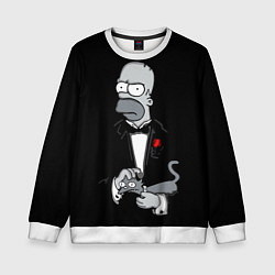 Свитшот детский Homer - the godfather, цвет: 3D-белый