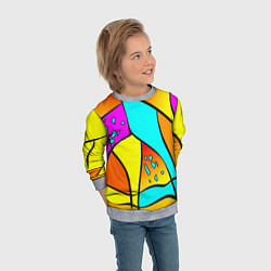 Свитшот детский Яркая абстракция, цвет: 3D-меланж — фото 2
