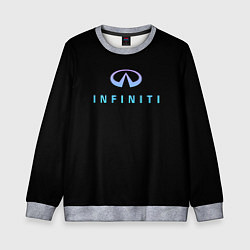 Свитшот детский Infiniti logo neon, цвет: 3D-меланж