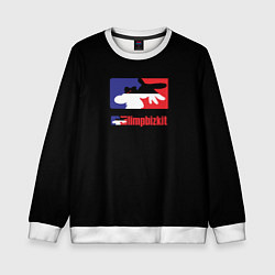 Свитшот детский Limp Bizkit logo brend, цвет: 3D-белый