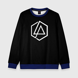 Свитшот детский Linkin park logo white, цвет: 3D-синий