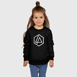 Свитшот детский Linkin park logo white, цвет: 3D-черный — фото 2