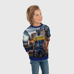 Свитшот детский PUBG персонаж из игры, цвет: 3D-синий — фото 2