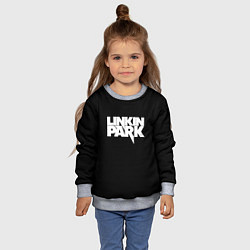 Свитшот детский Lnkin park logo white, цвет: 3D-меланж — фото 2