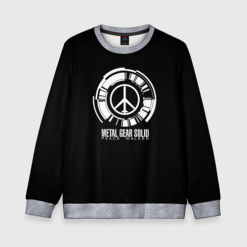Детский свитшот Metal gear solid snake logo / 3D-Меланж – фото 1