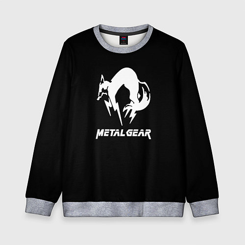 Детский свитшот Metal gear logo / 3D-Меланж – фото 1