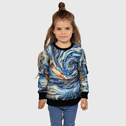 Свитшот детский Джинсовая воронка - модный тренд, цвет: 3D-черный — фото 2