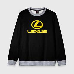 Свитшот детский Lexus yellow logo, цвет: 3D-меланж