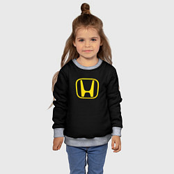 Свитшот детский Honda yellow, цвет: 3D-меланж — фото 2