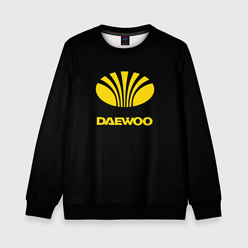 Детский свитшот Daewoo logo yellow / 3D-Черный – фото 1