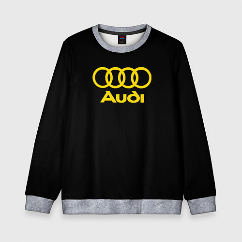 Детский свитшот Audi logo yellow / 3D-Меланж – фото 1