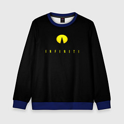Свитшот детский Infiniti logo yellow, цвет: 3D-синий