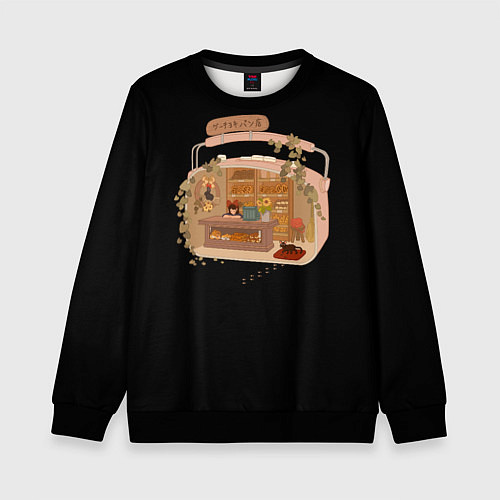 Детский свитшот Ведьмина служба доставки: Studio Ghibli / 3D-Черный – фото 1