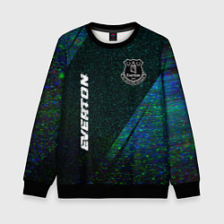 Детский свитшот Everton glitch blue