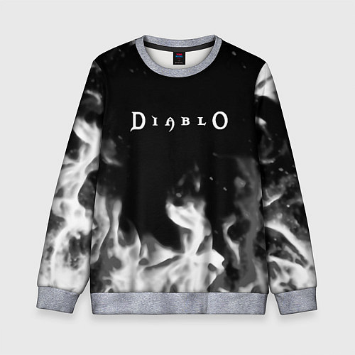 Детский свитшот Diablo fire black / 3D-Меланж – фото 1