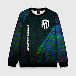 Детский свитшот Atletico Madrid glitch blue