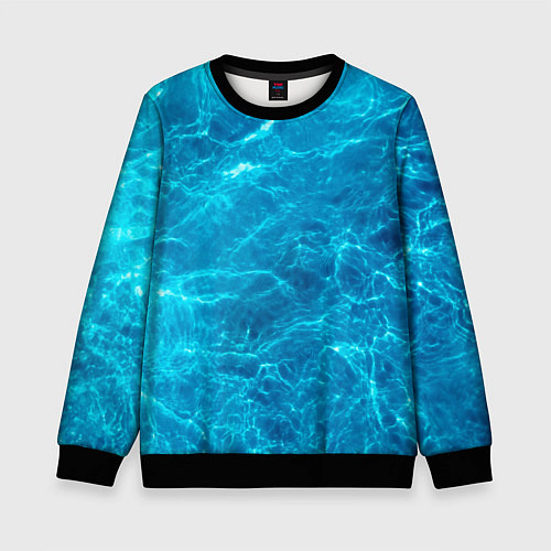 Детский свитшот Водная текстура / 3D-Черный – фото 1