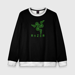 Свитшот детский Razer logo brend, цвет: 3D-белый