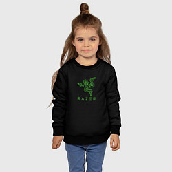 Свитшот детский Razer logo brend, цвет: 3D-черный — фото 2