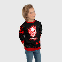 Свитшот детский Samurai flame logo, цвет: 3D-красный — фото 2