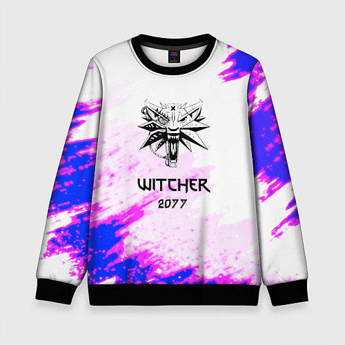 Детский свитшот The Witcher colors neon / 3D-Черный – фото 1