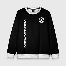Свитшот детский Volkswagen logo white, цвет: 3D-белый