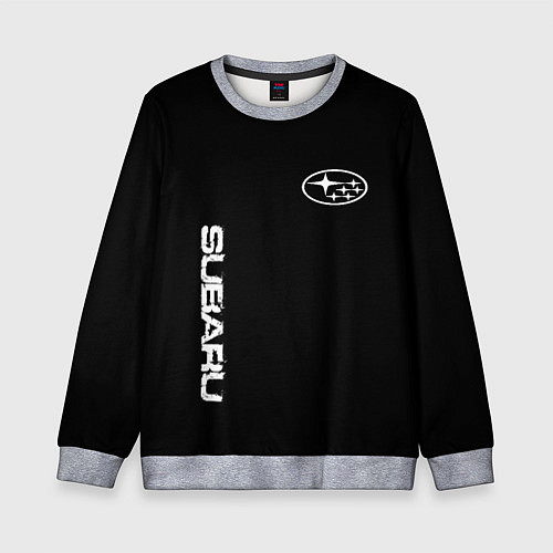 Детский свитшот Subaru logo white / 3D-Меланж – фото 1