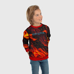 Свитшот детский God of war fire steel, цвет: 3D-красный — фото 2