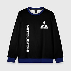Свитшот детский Mitsubishi logo white auto, цвет: 3D-синий