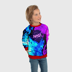 Свитшот детский NASA neon flame, цвет: 3D-красный — фото 2