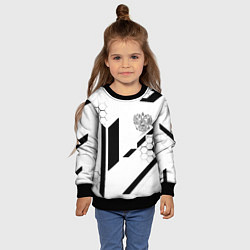 Свитшот детский Герб Рф текстура геймер, цвет: 3D-черный — фото 2