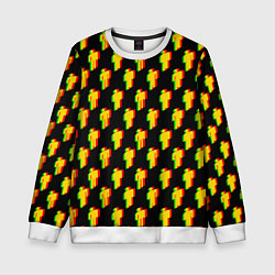 Детский свитшот Billie Eilish glitch pattern