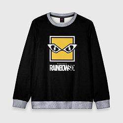 Свитшот детский Rainbow six 6 logo games, цвет: 3D-меланж